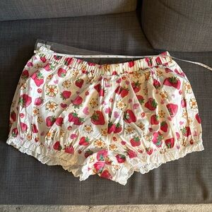 Dolls Kill Strawberry Floral Print Bloomers